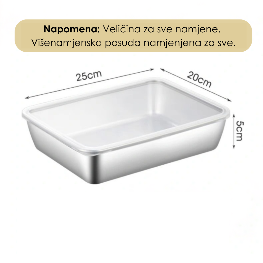 SwissBox Steel™ - Posuda za čuvanje hrane od nehrđajućeg čelika - 1+1 GRATIS