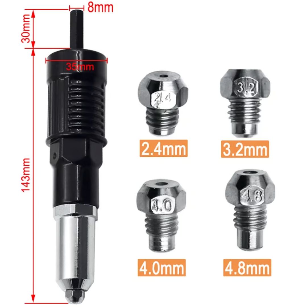 Nastavak za bušilicu za električno zakivanje zakovica – univerzalni adapter