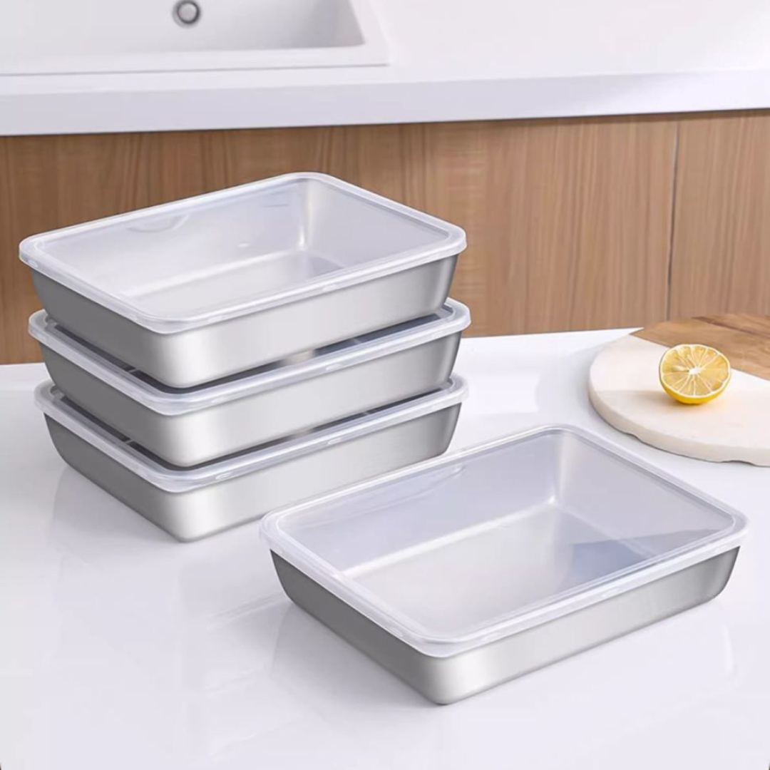 SwissBox Steel™ - Posuda za čuvanje hrane od nehrđajućeg čelika - 1+1 GRATIS