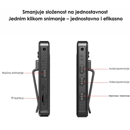 FULL HD Punjiva Mini Kamera Sa Noćnim Snimanjem i Rotirajućim Objektivom