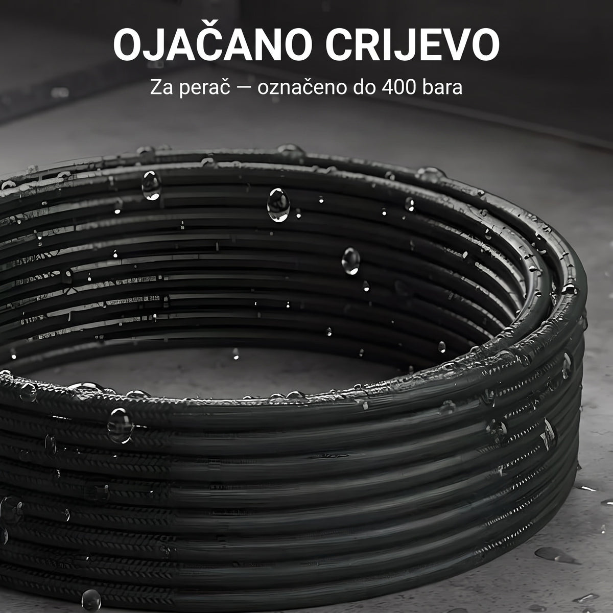 Ojačano crijevo — označeno do 400 bara