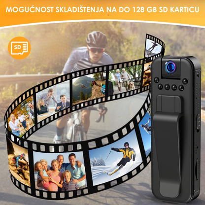 FULL HD Punjiva Mini Kamera Sa Noćnim Snimanjem i Rotirajućim Objektivom