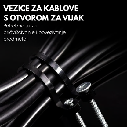 Ultra Kvalitetna Vezica Za Kablove Visoke Nosivosti (100 Komada)