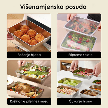 SwissBox Steel™ - Posuda za čuvanje hrane od nehrđajućeg čelika - 1+1 GRATIS