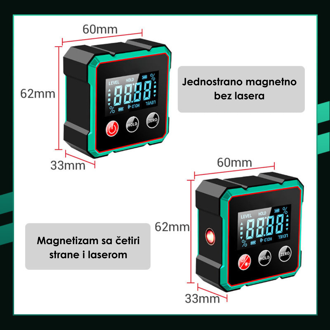 Magnetni digitalni uglomjer sa laserom