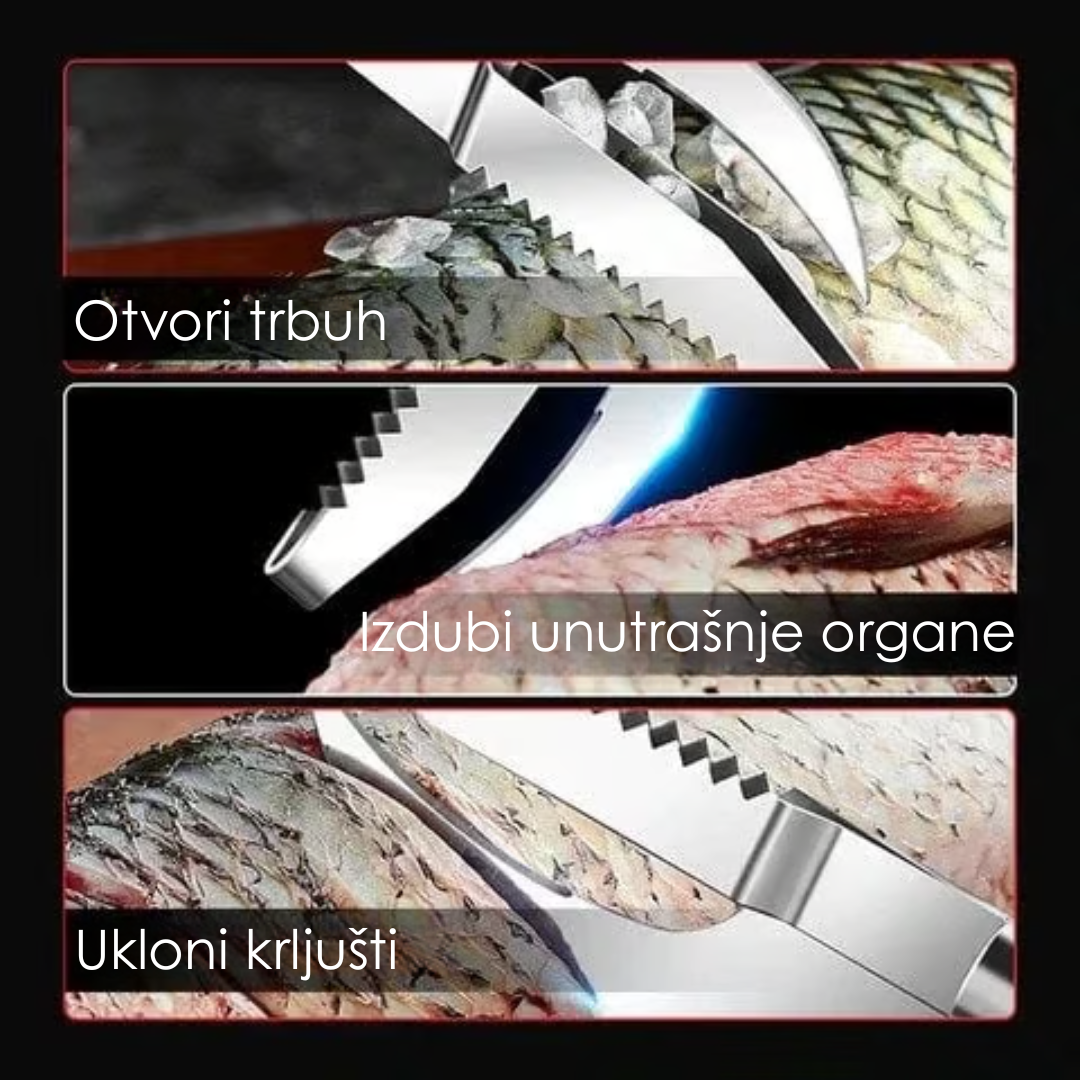 3u1 Nož za Čišćenje Ribe i Uklanjanje Ljuski