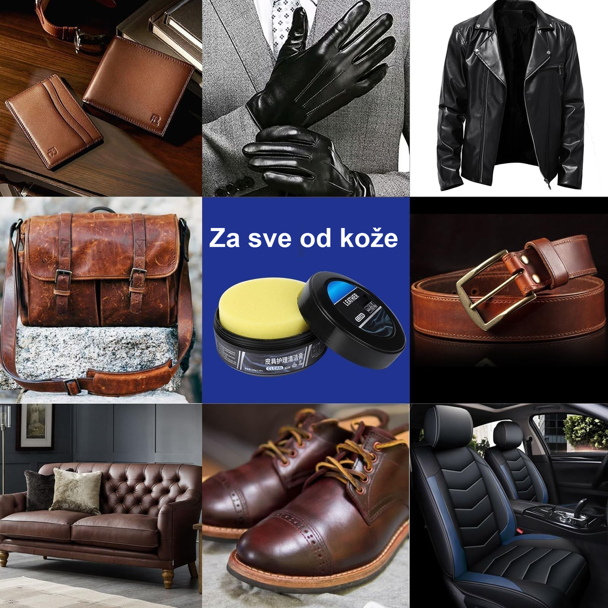 Za sve od kože: jakne, torbe, cipele, kaiševe, auto