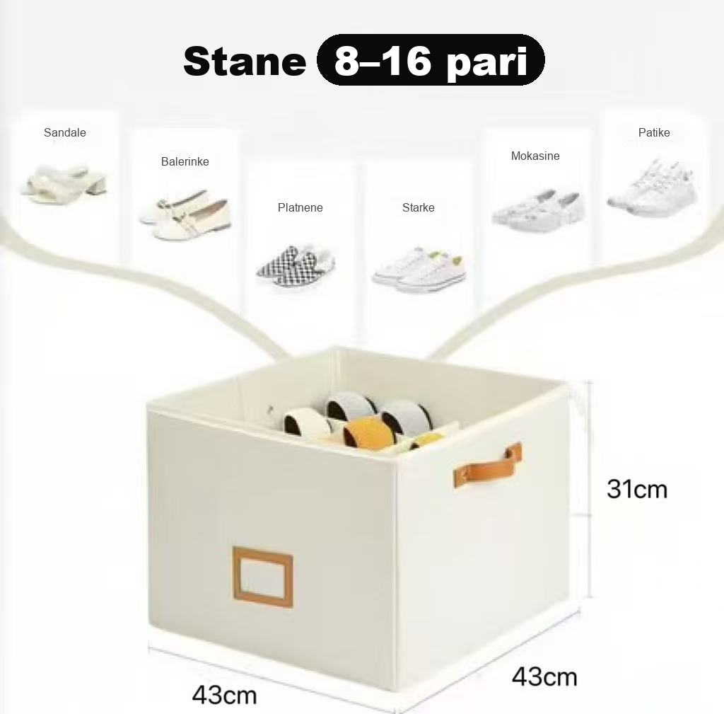 Stane 8 do 16 pari, 43 x 43 x 31 cm