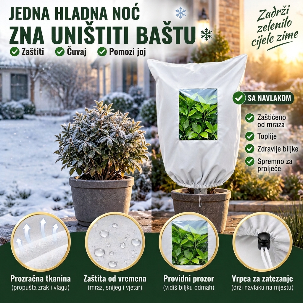 Jedna hladna noć zna uništiti baštu