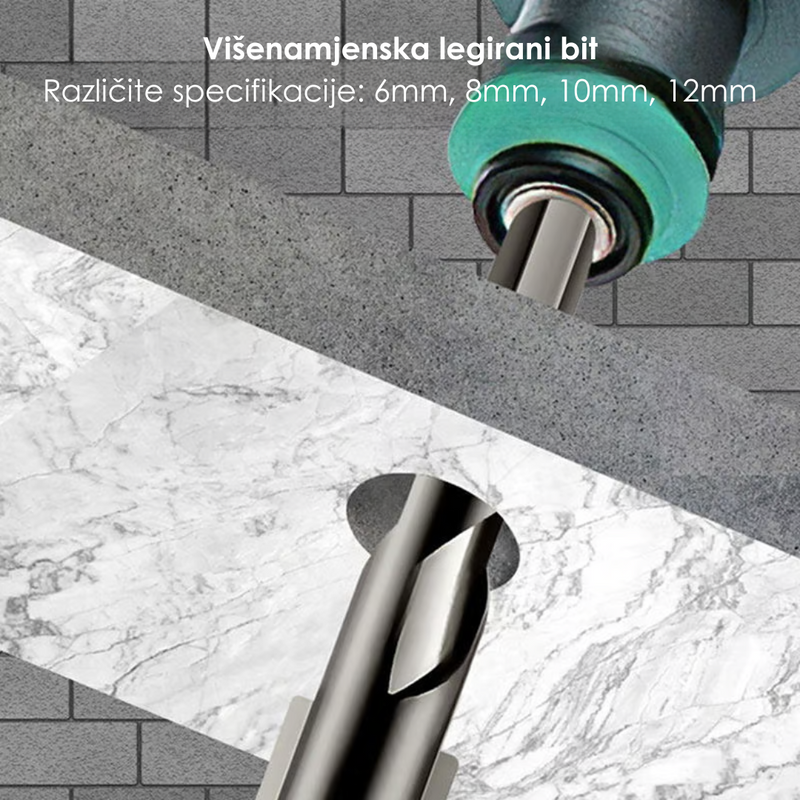 Burgija sa otporom i ekscentričnim uvijanjem - Set od 4
