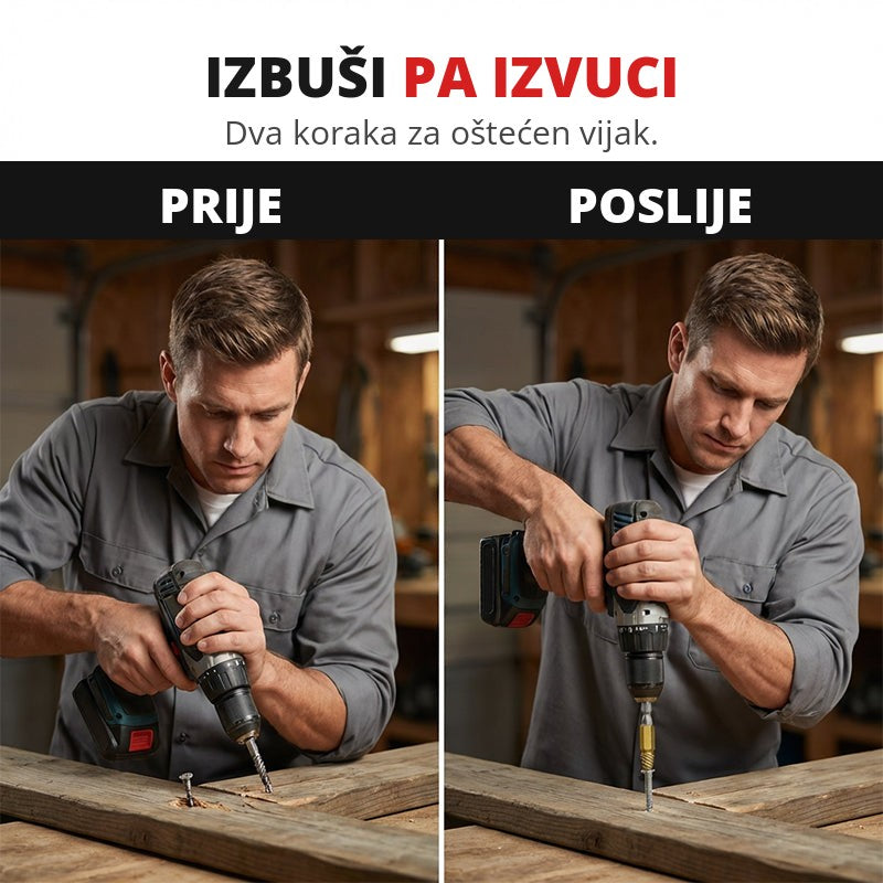 Izbuši pa izvuci — dva koraka