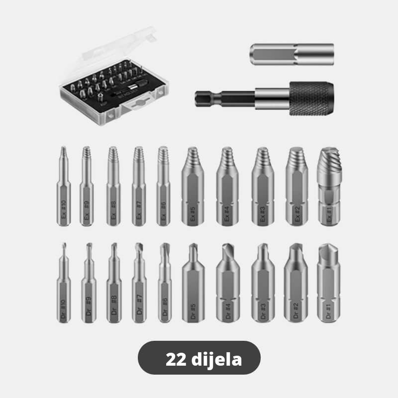 Raspored 22 dijela seta