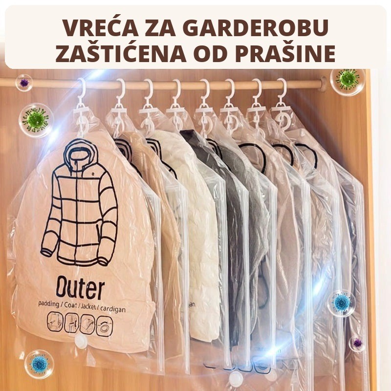 Vreća za garderobu, zaštićena od prašine