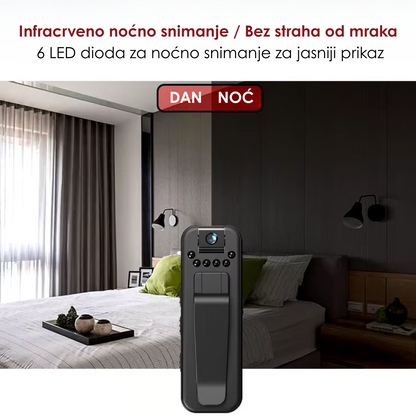 FULL HD Punjiva Mini Kamera Sa Noćnim Snimanjem i Rotirajućim Objektivom