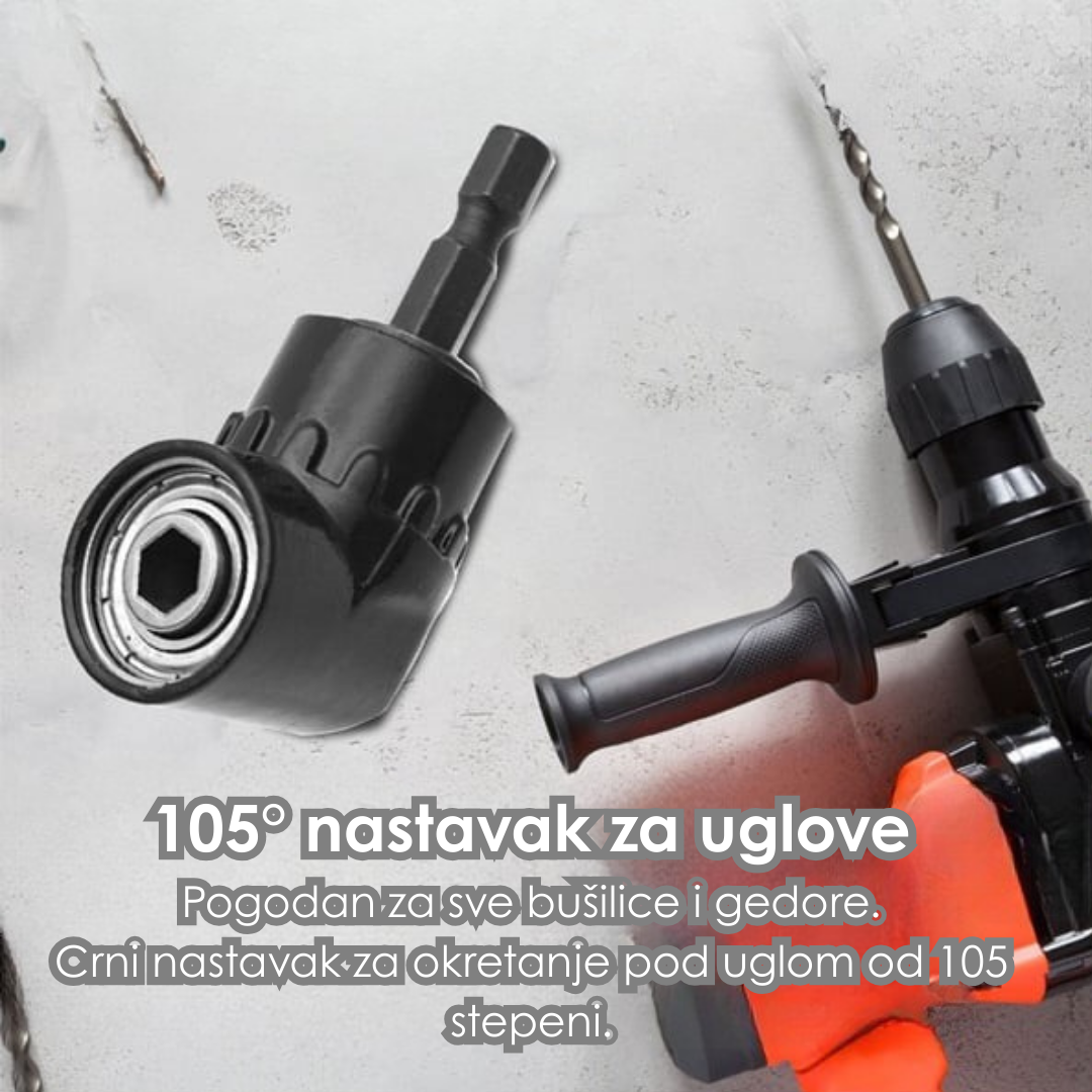 Nastavak za Bušenje Pod Uglom 105° - SET od 2