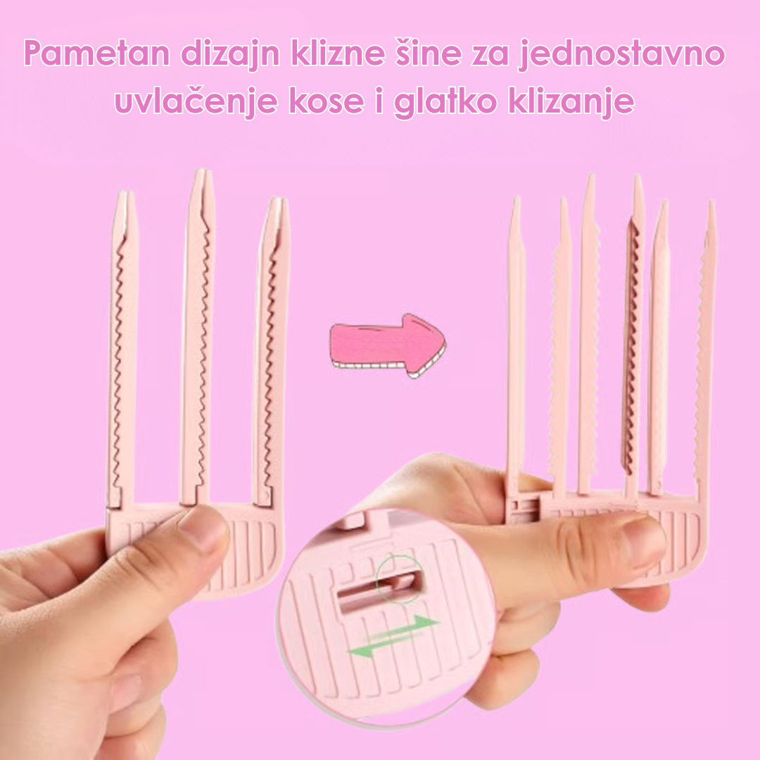 Šnale za Pufnastu Kosu sa 3 i 6 Zuba - SET od 2