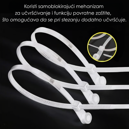 Ultra Kvalitetna Vezica Za Kablove Visoke Nosivosti (100 Komada)