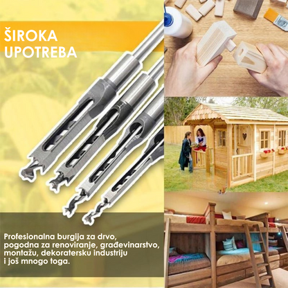 Set Burgija za Pravougaono Bušenje - SET OD 4