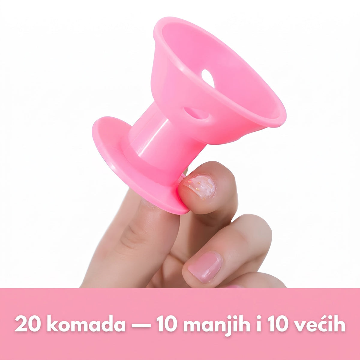 Silikonski vikleri, set 20 komada — 10 manjih i 10 većih
