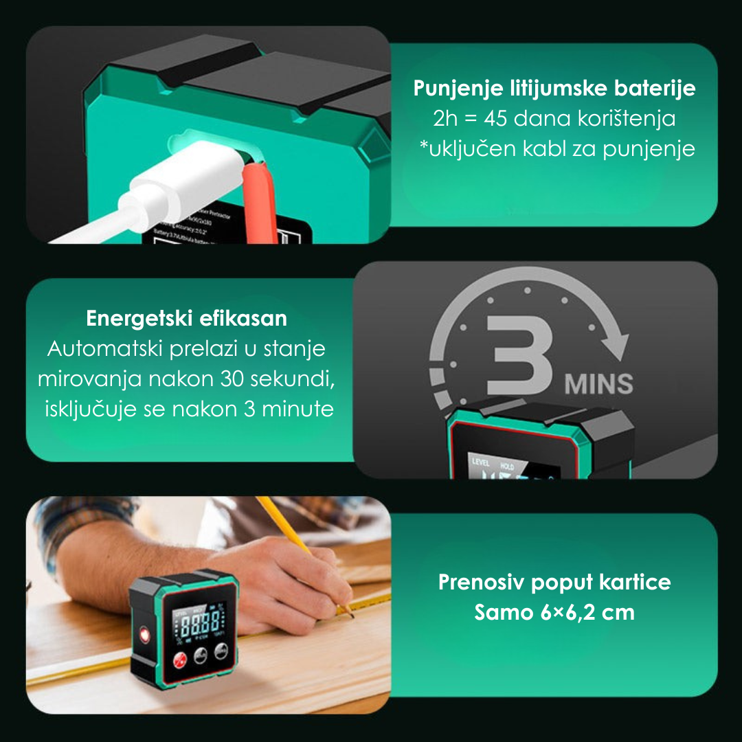 Magnetni digitalni uglomjer sa laserom