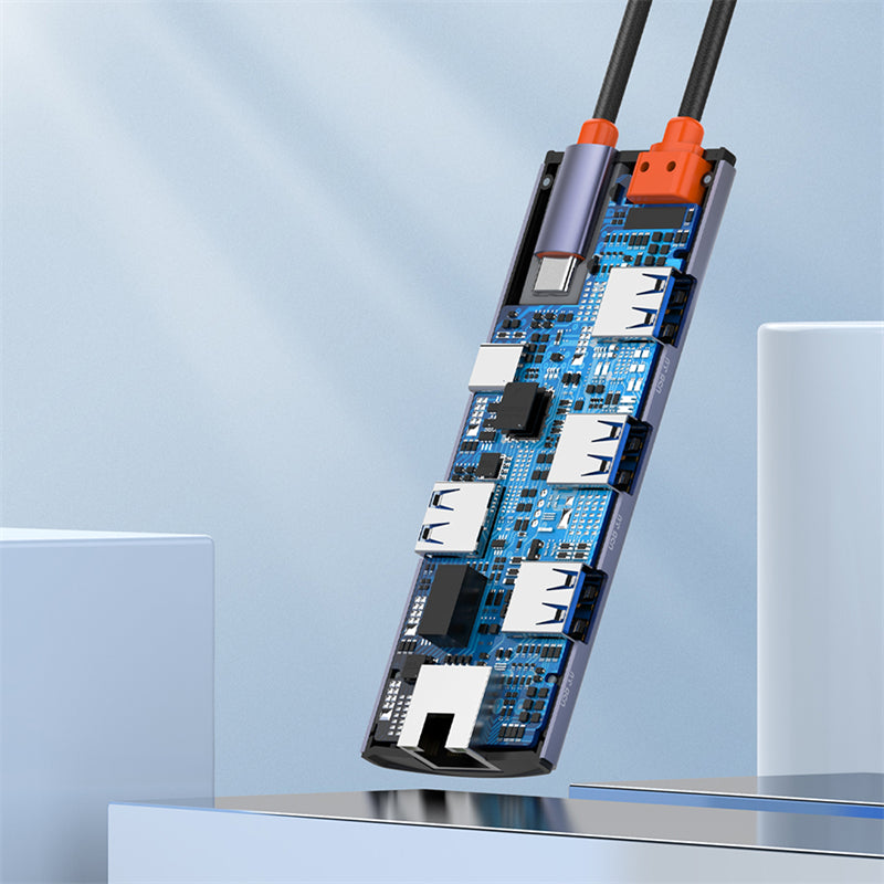 LDNIO USB-C Hub - Docking Stanica 6u1 - USB 3.0 - 5GBPS