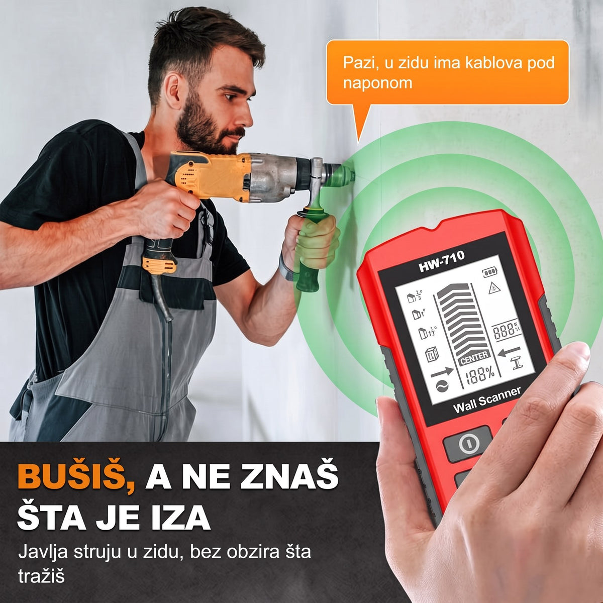 Bušiš, a ne znaš šta je iza — detektor javlja struju u zidu