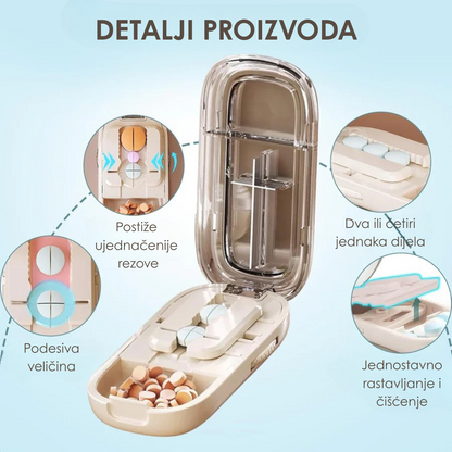 Multifunkcionalna sjeckalica tableta s kutijom za čuvanje – visok kvalitet