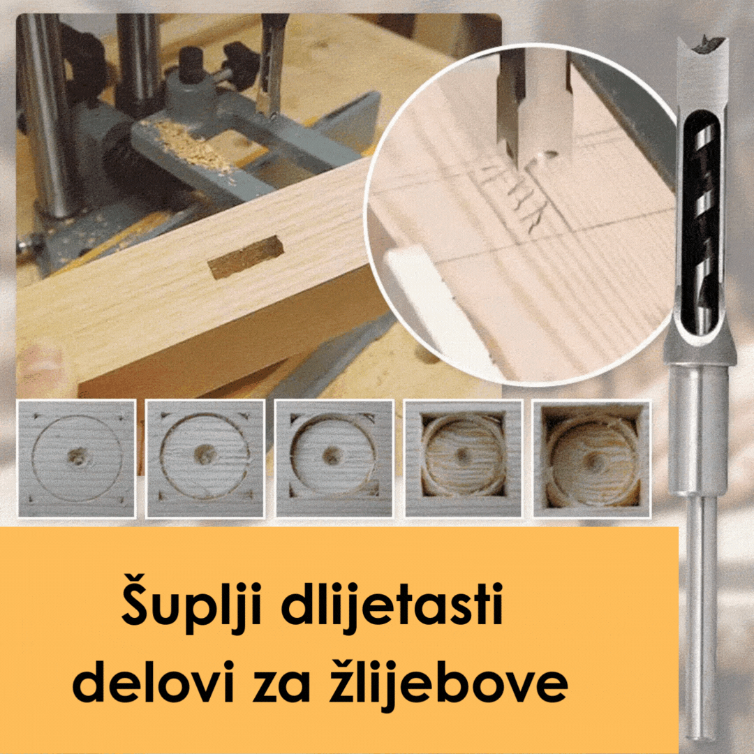 Set Burgija za Pravougaono Bušenje - SET OD 4