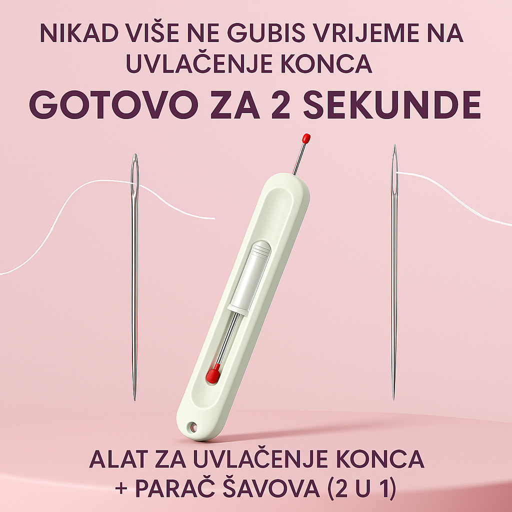2 u 1 alat za uvlačenje konca i šavova