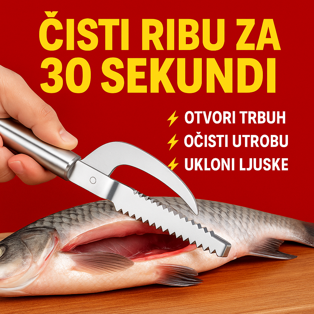 3u1 Nož za Čišćenje Ribe i Uklanjanje Ljuski
