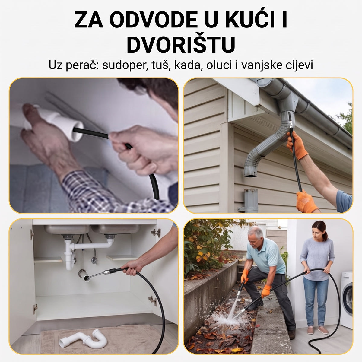 Za odvode u kući i dvorištu
