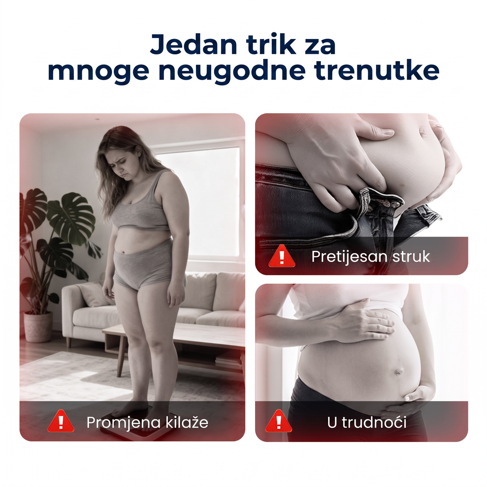 Jedan trik za mnoge neugodne trenutke — pretijesan struk, promjena kilaže, trudnoća