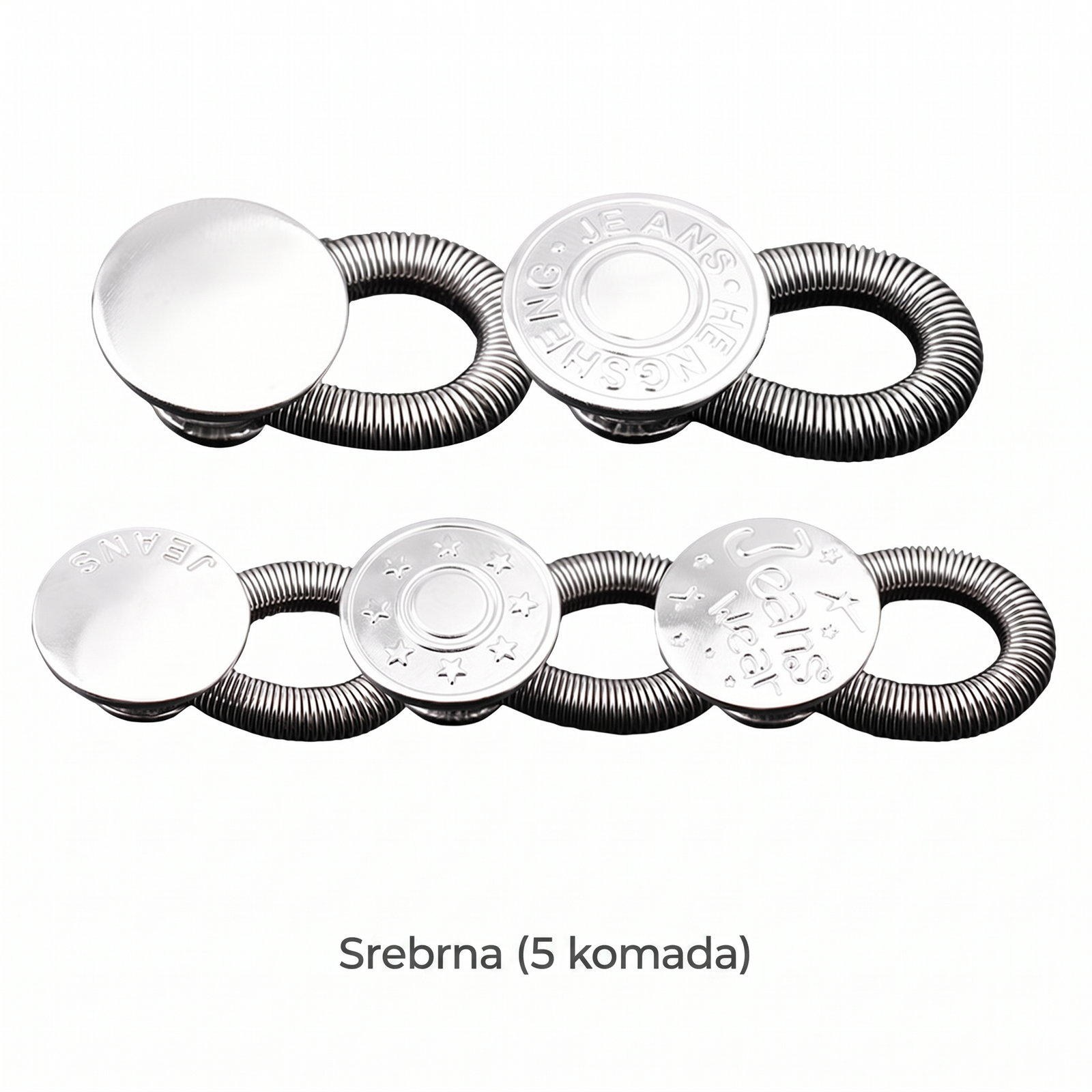 Srebrna — set od 5 komada