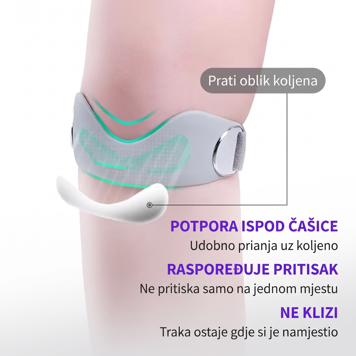 Potpora ispod čašice, raspoređuje pritisak, ne klizi