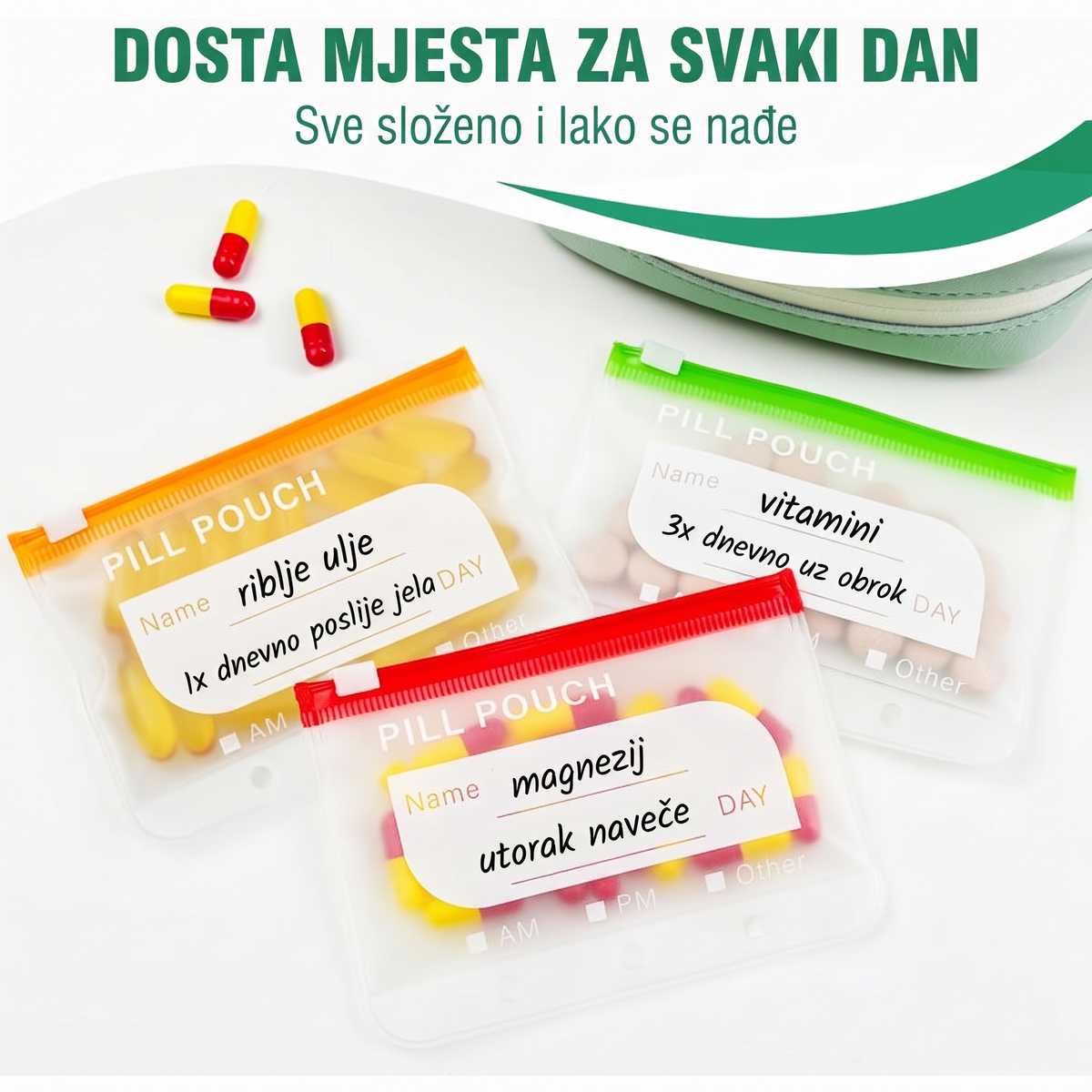 Primjer napisanih kesica