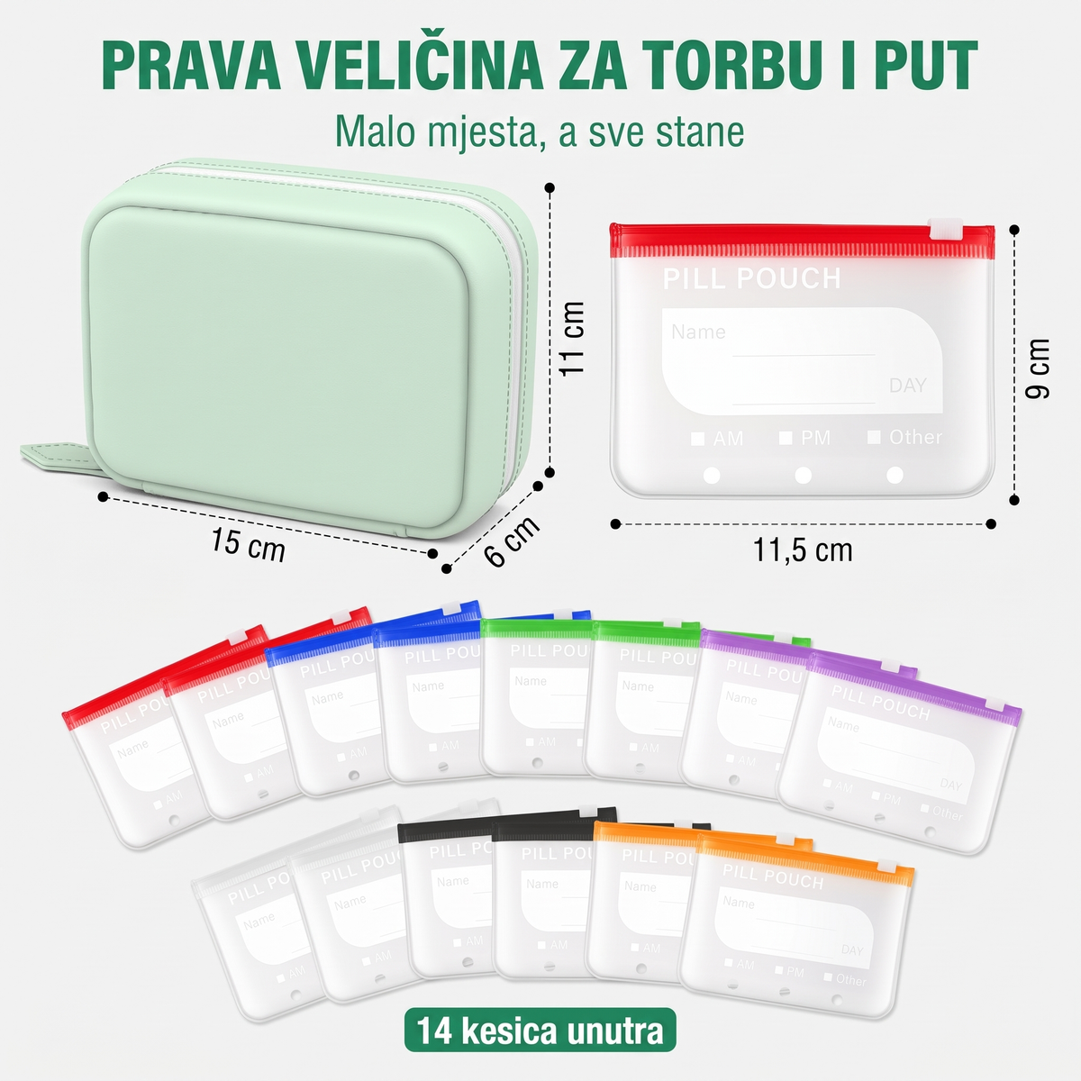 Dimenzije futrole i kesice