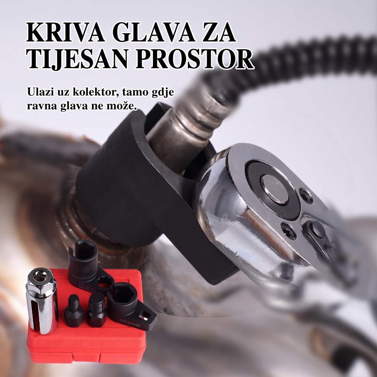 Kriva glava ulazi uz kolektor gdje ravna ne može