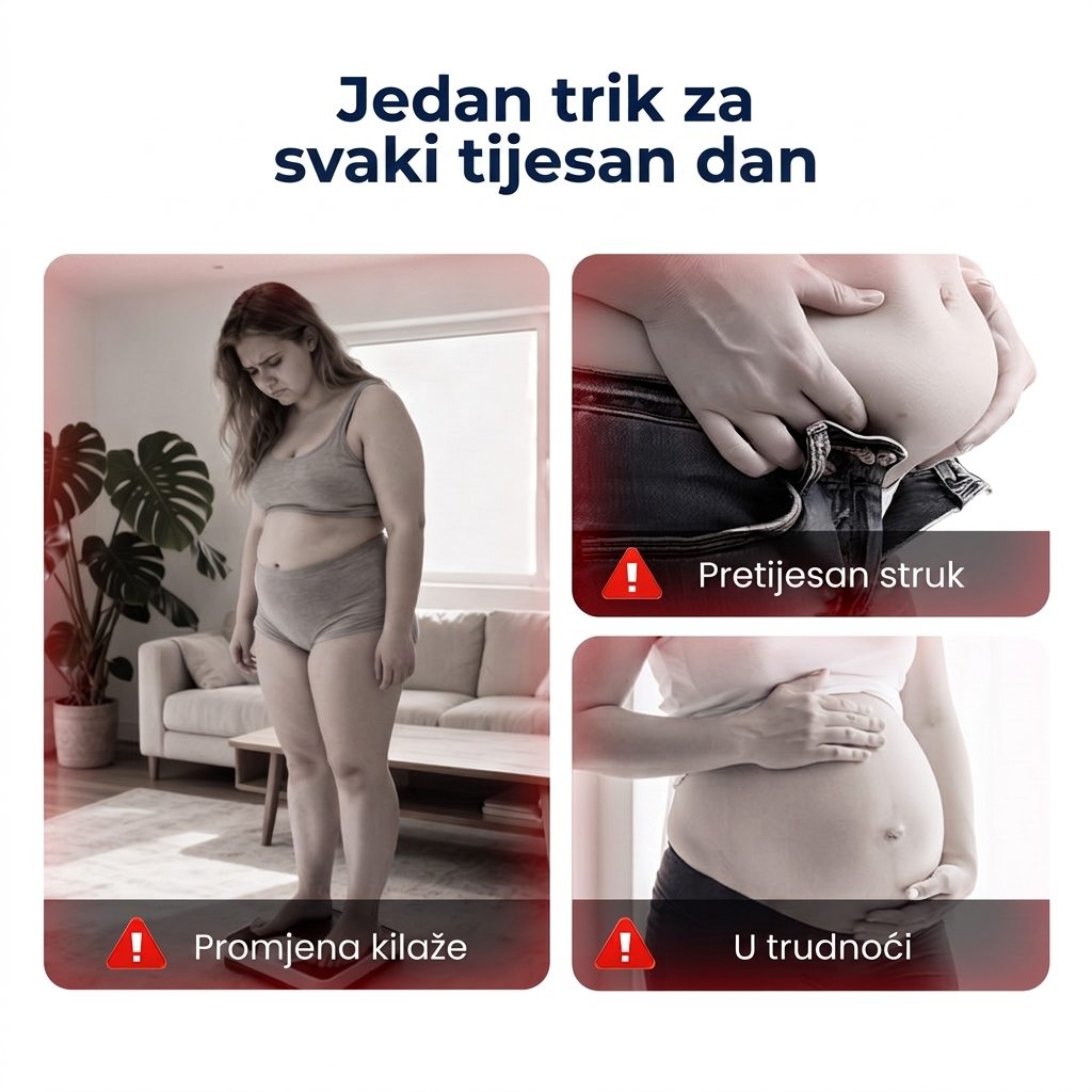 Jedan trik za svaki tijesan dan — pretijesan struk, promjena kilaže, trudnoća