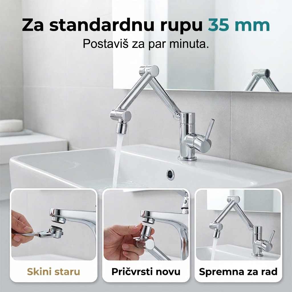 Za standardnu rupu 35 mm, postaviš za par minuta