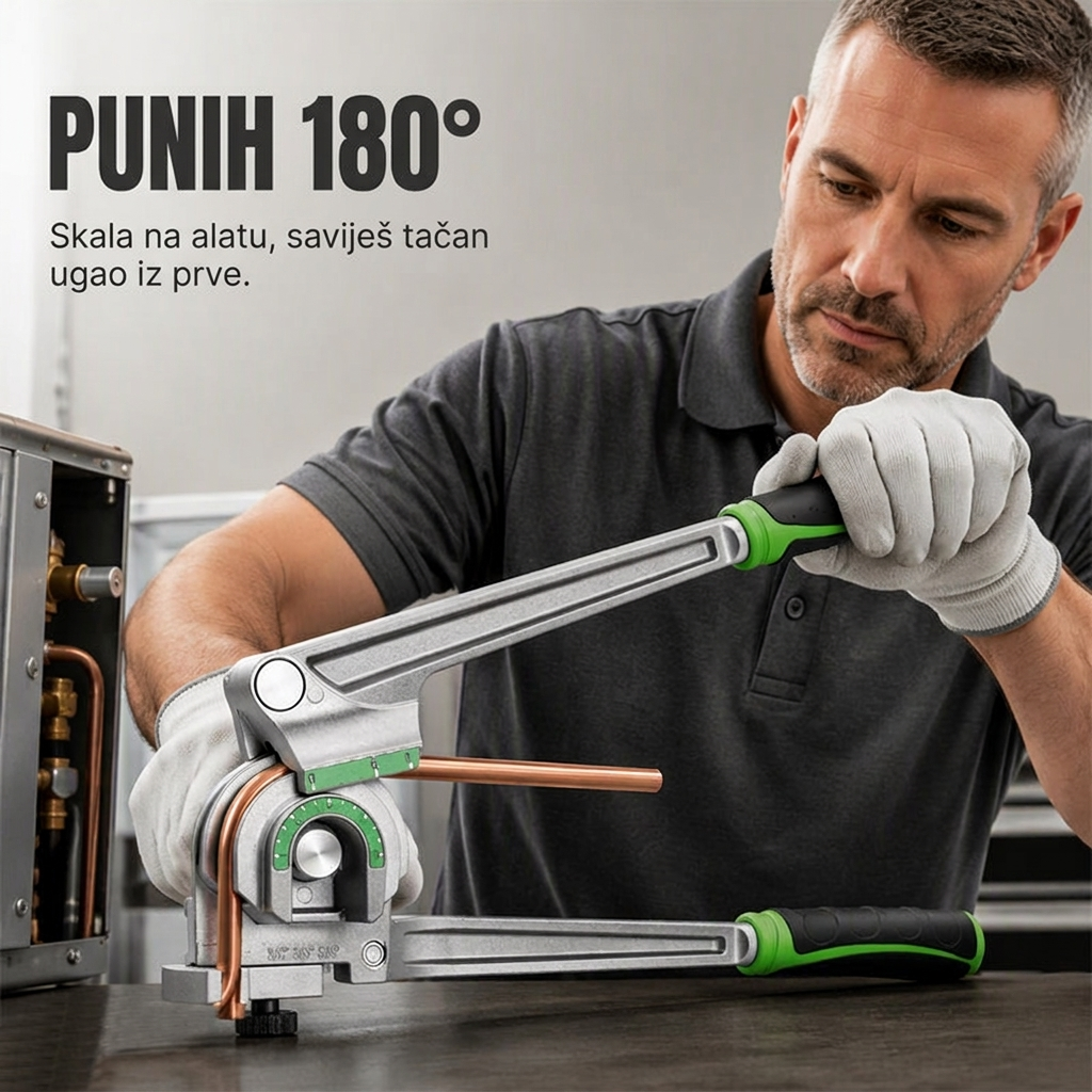 Punih 180°, skala na alatu