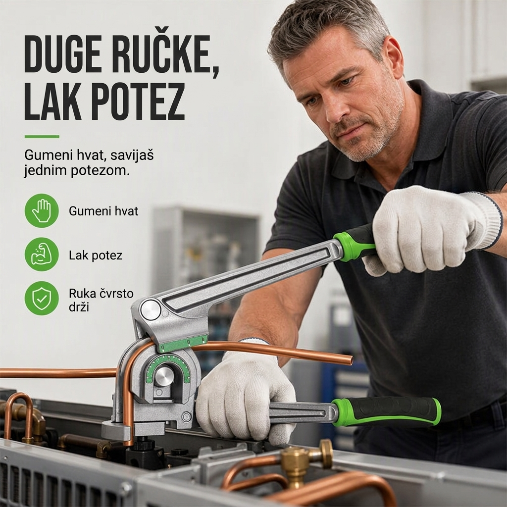 Duge ručke, gumeni hvat, lak potez