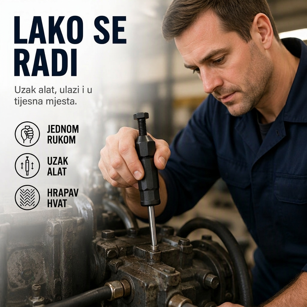 Lako se radi, uzak alat za tijesna mjesta