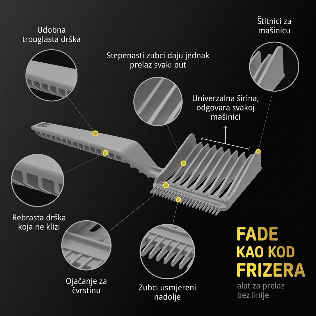 Dijelovi češlja za fade