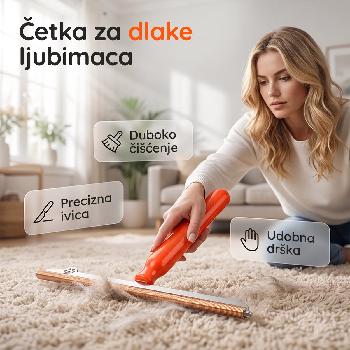 Četka za dlake ljubimaca