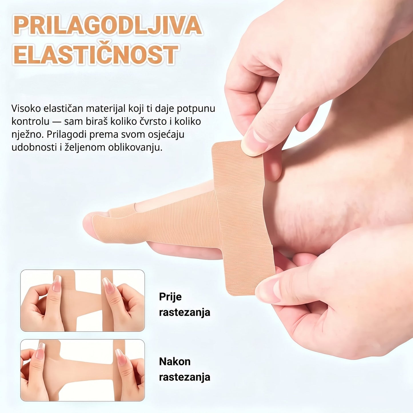 Traka za čukljeve — udobna kineziološka traka, elastična, hipoalergena - SET OD 20