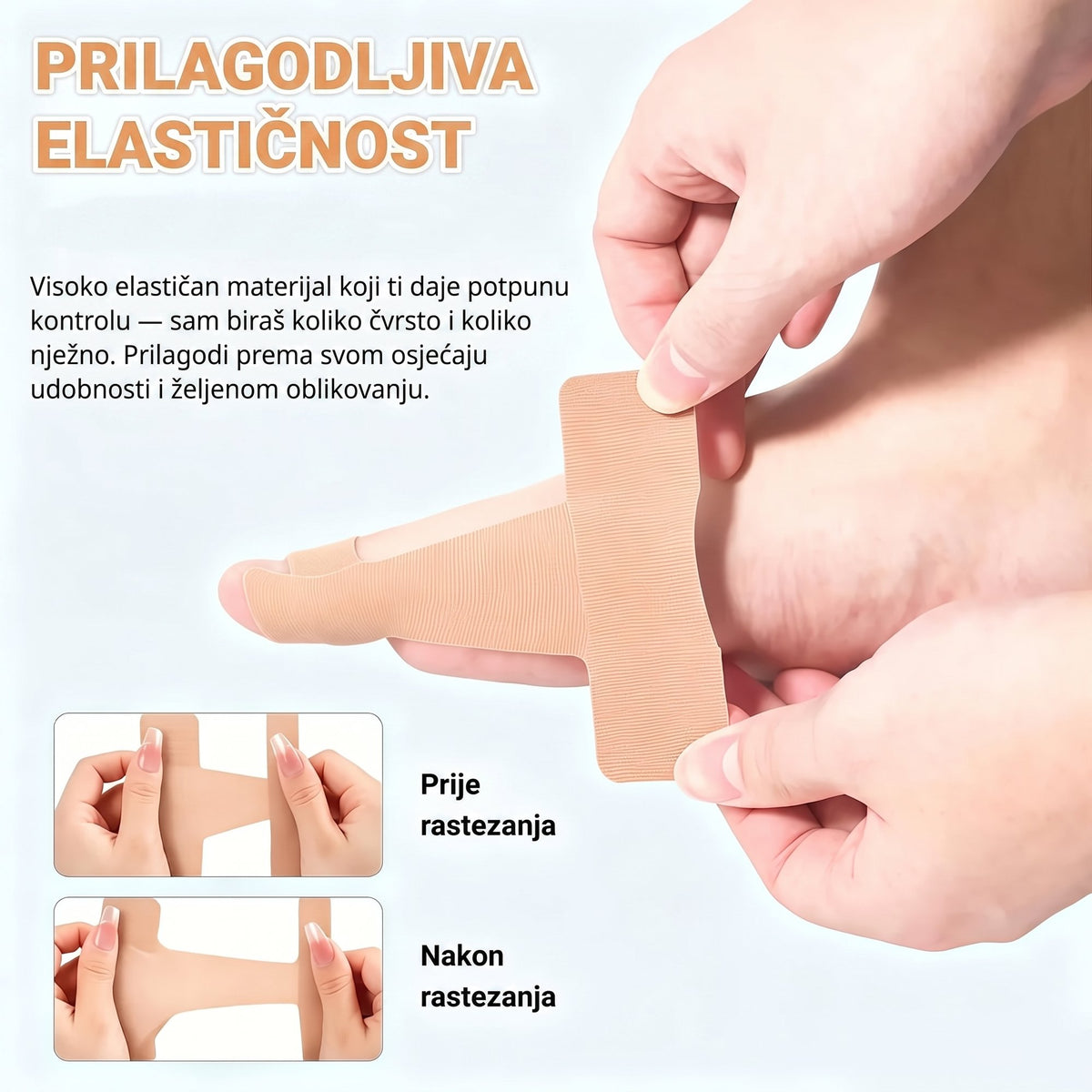 Traka za čukljeve — udobna kineziološka traka, elastična, hipoalergena - SET OD 20
