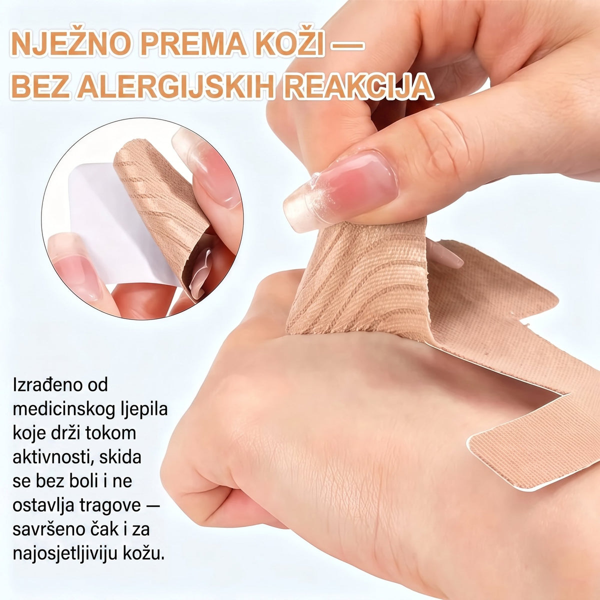 Traka za čukljeve — udobna kineziološka traka, elastična, hipoalergena - SET OD 20