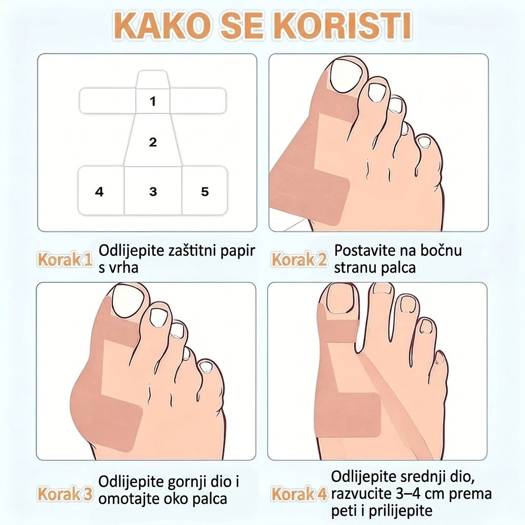 Traka za čukljeve — udobna kineziološka traka, elastična, hipoalergena - SET OD 20